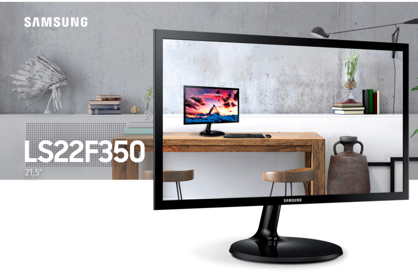  Monitor Samsung LED 21.5